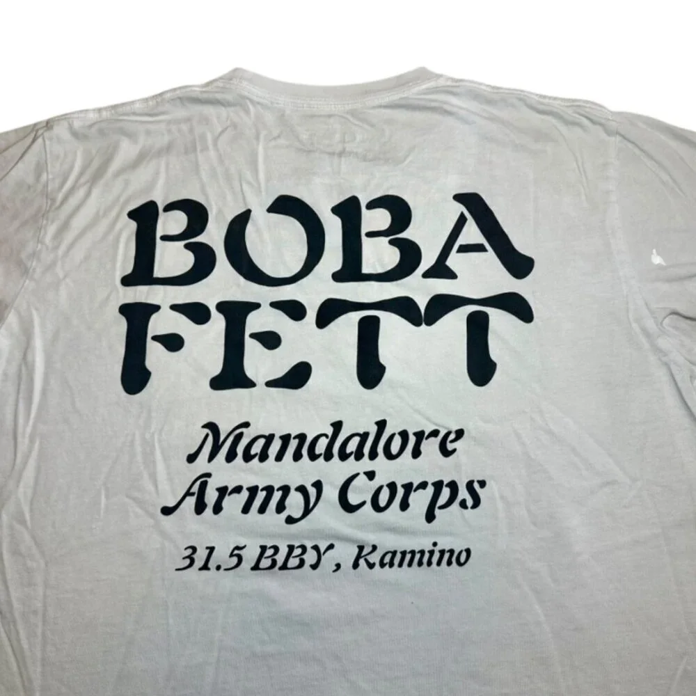 UNIQLO STAR WARS MANDALORIAN BOBA FETT YOU JOIN US T SHIRT Size XL​​​​ - Picture 4 of 8